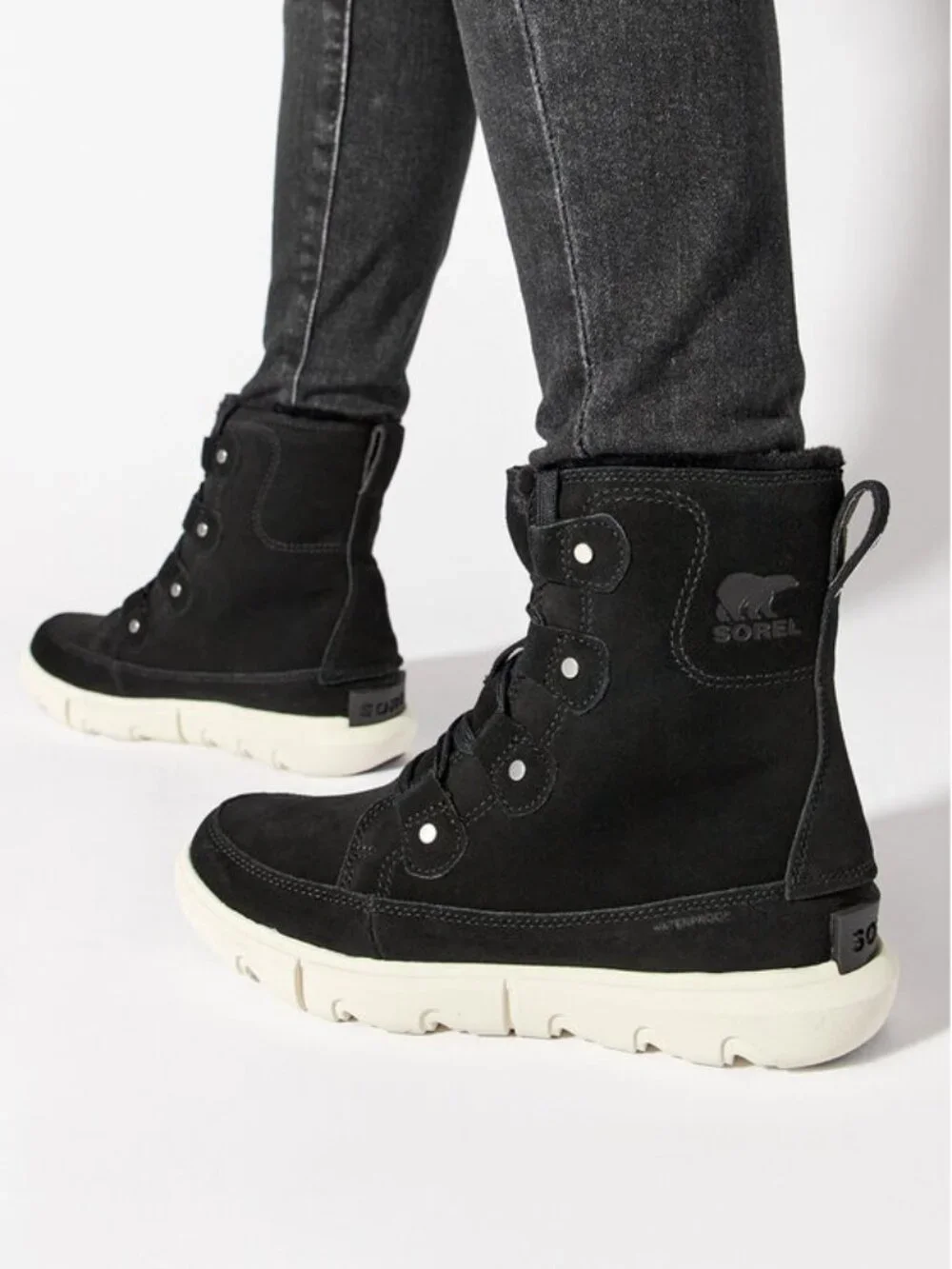 Sorel Women's Black Schneeschuhe Explorer Next Joan Waterproof Snow Boots Size 8